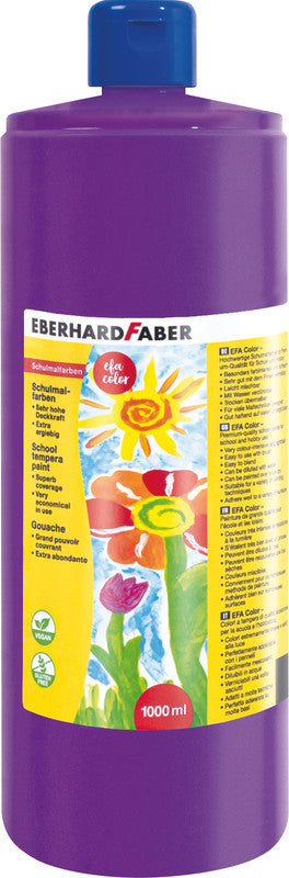 Eberhard Faber Gouache – Purpurviolett, 1000 ml, inkl. Deckweiss