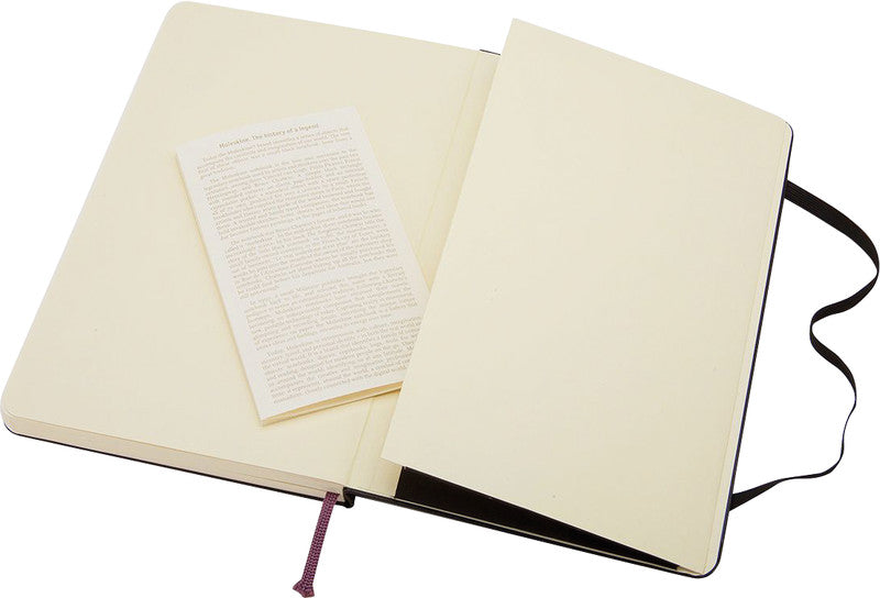 Moleskine Notizbuch, 90 × 140 mm, blanko, Leimbindung, Hardcover, 192 Seiten, 70 g/m² – schwarz
