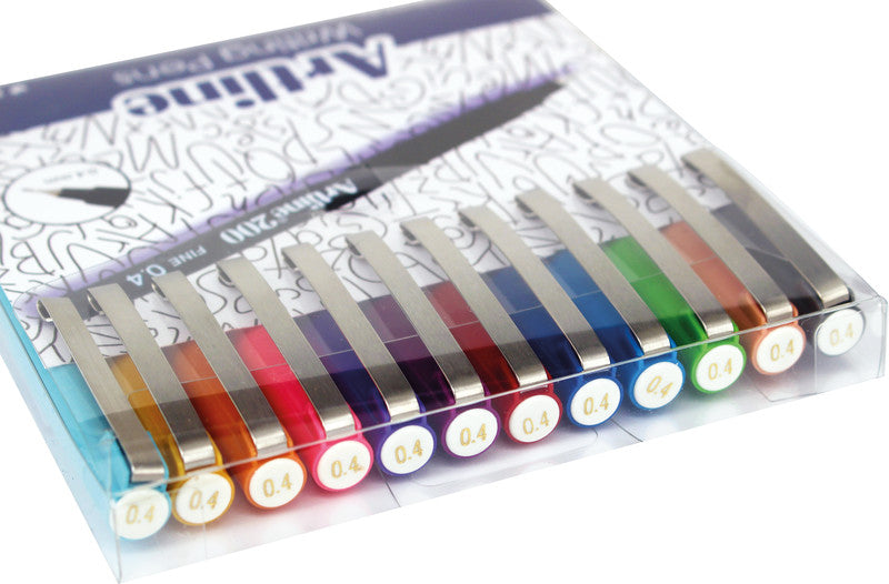 Artline Fineliner 200 – 12er-Set – 0,4 mm – sortiert
