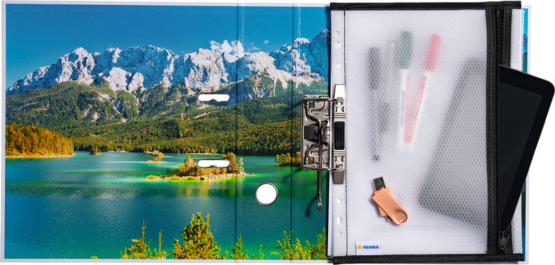 HERMA Sichtmappe A4 – transparent, Kunststoff, glänzend, 180 µm