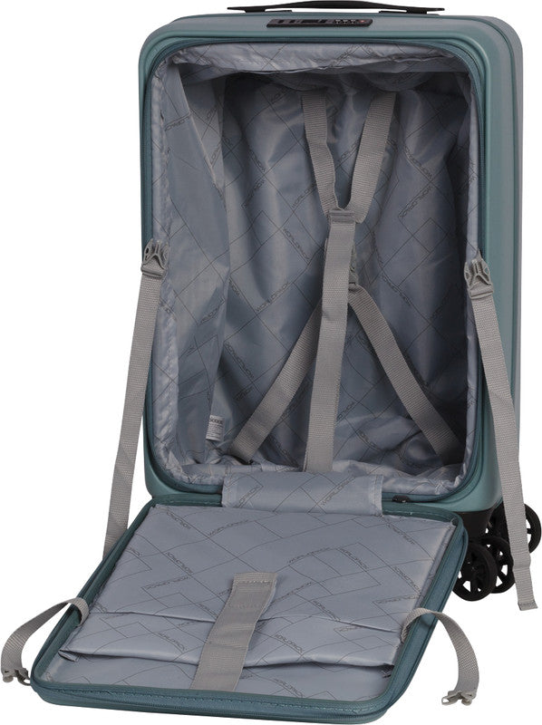 Worldpack Kofferset Seattle 3-teilig – Hartschale, 4 Doppelrollen, Graublau