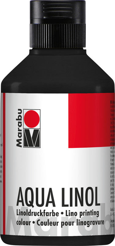Marabu Linoldruckfarbe – Schwarz, 250 ml