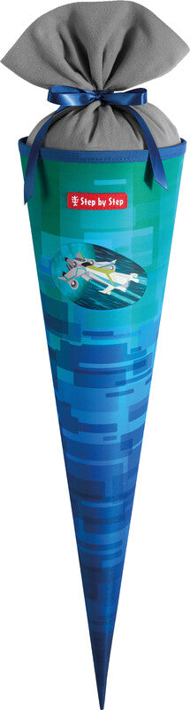 Step by Step Schultüte 70 cm × Ø 18 cm, 5 l – Motiv Space Craft Spike – Serie CLOUD OCEAN – rPET
