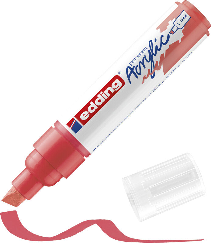 Edding 5000 Acrylmarker – Keilspitze 5–10 mm – Koralle – für Leinwand, Holz und Terrakotta