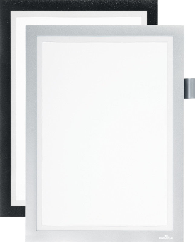 Durable DURAFRAME Magnetischer Notizrahmen – A4 – Schwarz