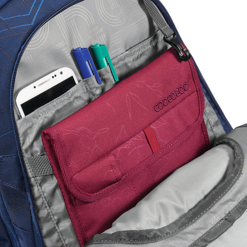 Coocazoo Rucksack Porter – Blue Motion – blau – 30/35 l – B 30 × H 44 × T 23 cm – recycelter Bestandteil