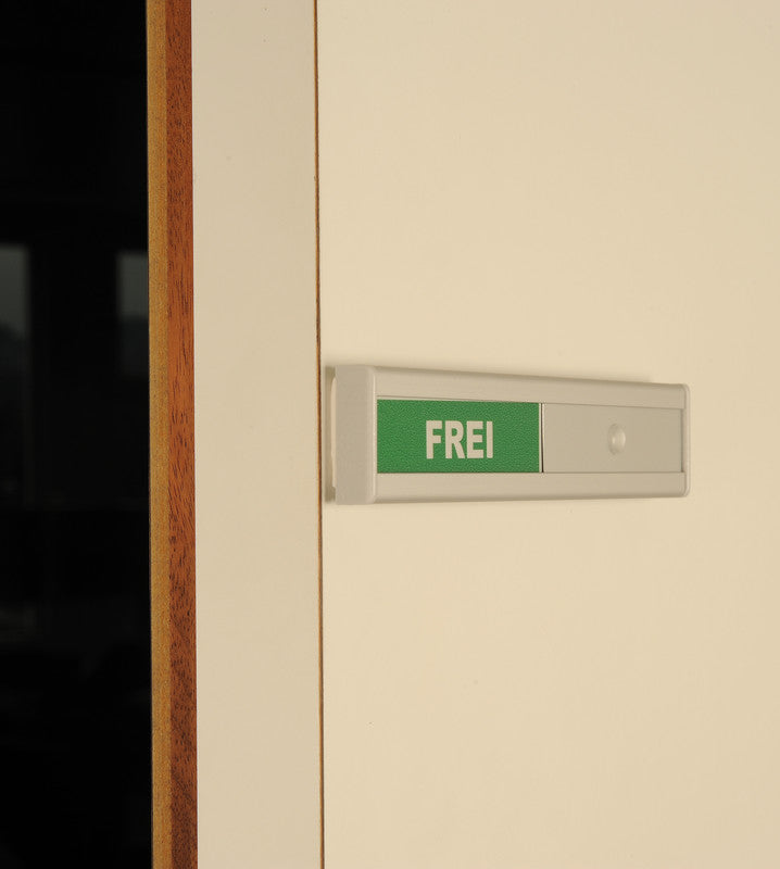 Booffice Besetzungsanzeige Frei/Besetzt, DE – 155 × 31 × 10 mm, Aluminium, silber, 1 Stk.