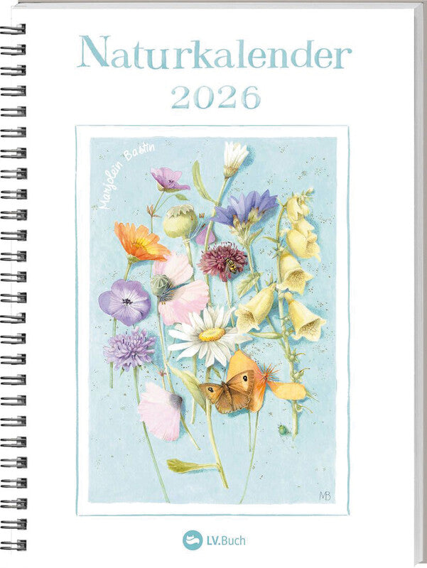 Wochenagenda 2026, 1 Woche/1 Seite, 15,5 × 23 cm, Spiralbindung, Marjolein Bastin