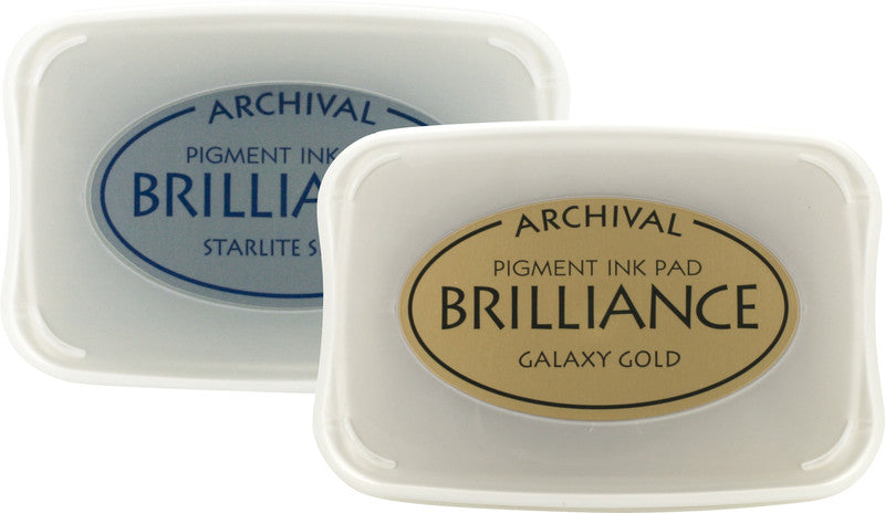 Stafil Archival Brilliance Stempelkissen – getränkt, Kunststoff, 75 × 47 mm, Gold