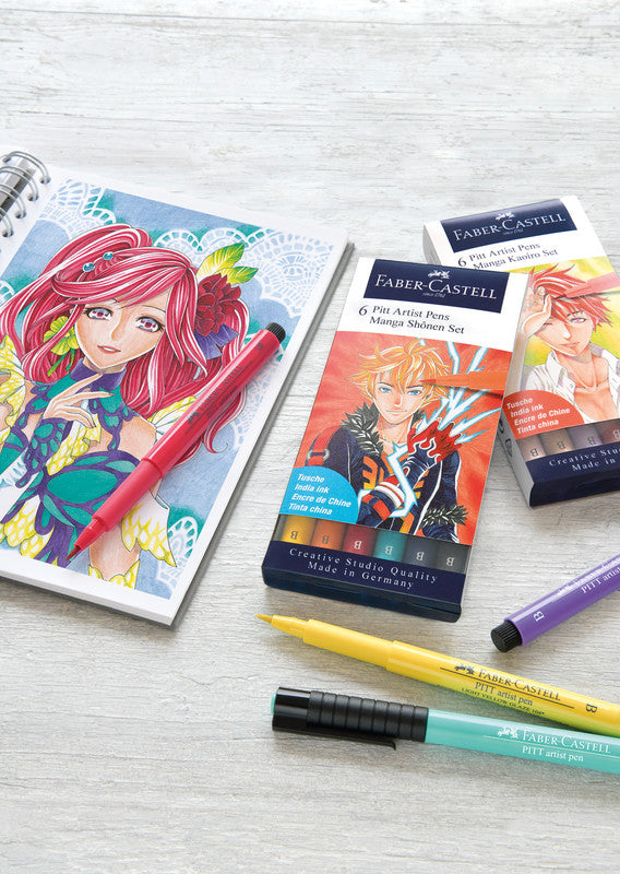 Faber-Castell Filzstifte, wasserfest, 6 Stk.