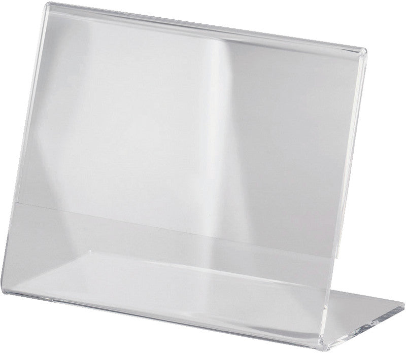 Sigel Tischaufsteller – für A7 quer, transparent, Kunststoff, 105×38×77 mm