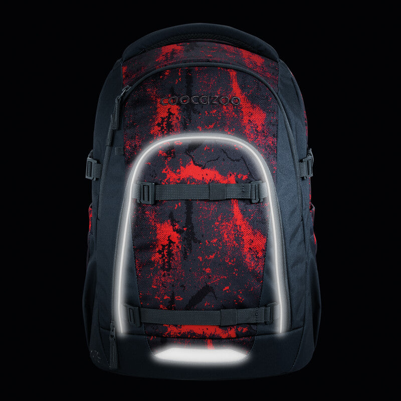 Coocazoo Schulrucksack Mate – Broken Black – aus 100% recycelten PET-Flaschen – 30,0 cm × 46,0 cm × 23,0 cm