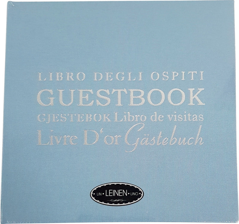 Eibert Gästebuch – 250 × 240 mm – 154 Seiten – gebunden, Stoffeinband, hellblau