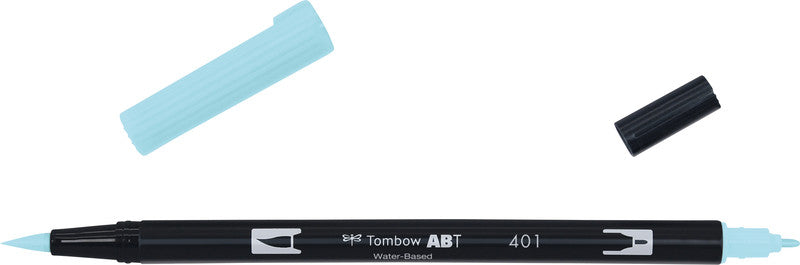 Tombow Brush Pen ABT Dual – Pinselspitze 3-10 mm, Feinspitze 0,3 mm – Aqua – wasservermalbar