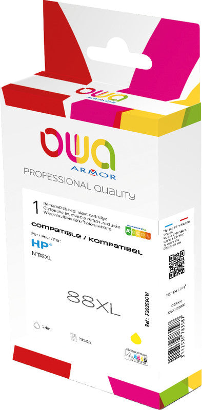 Owa Tintenpatrone 88XL, Gelb, 35 ml, Kompatibel – für HP