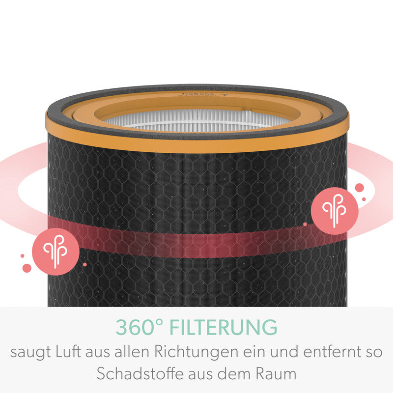 Leitz 3-in-1 Kombifilter – für TruSens Z-3000, Gerüche & VOCs, Schwarz