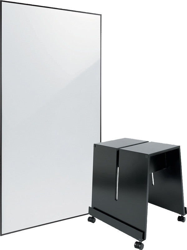 Sigel Whiteboard – 90 × 180 cm, lackierter Stahl, magnetisch, Aluminiumrahmen, mit Ständer, beidseitig