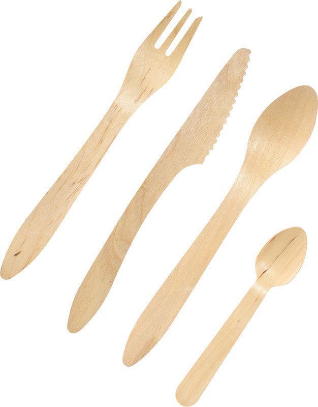 Duni Holz-Besteck BioPak – Birkenholz, Natur