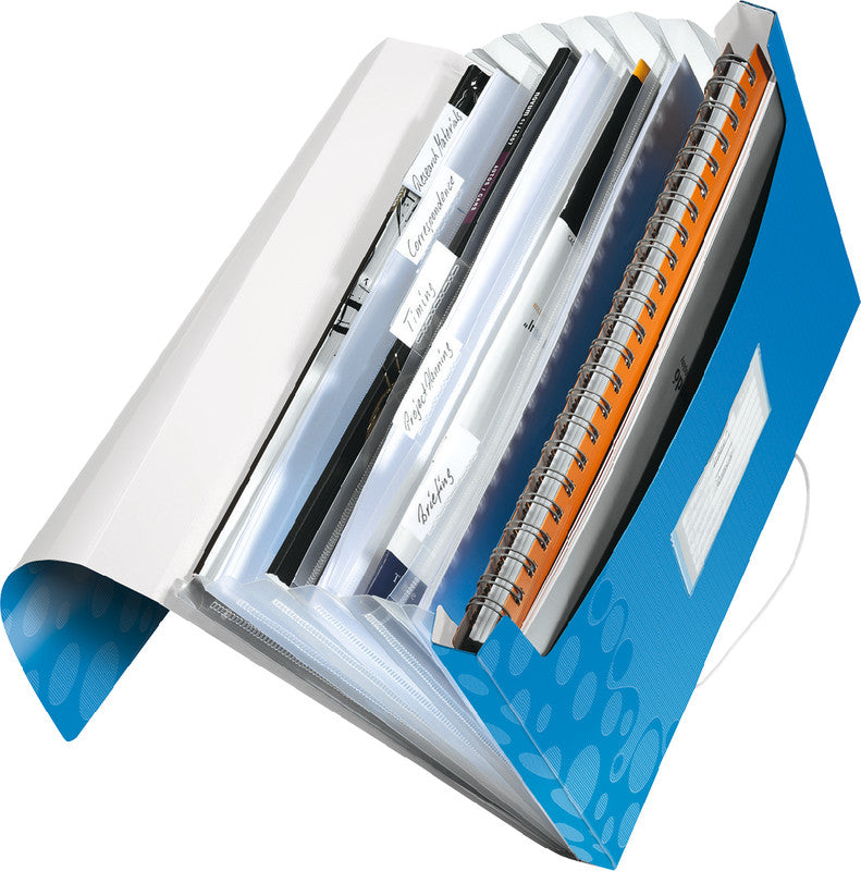 Leitz Sammelmappe für A4, Kunststoff, Blau, mit Gummizug