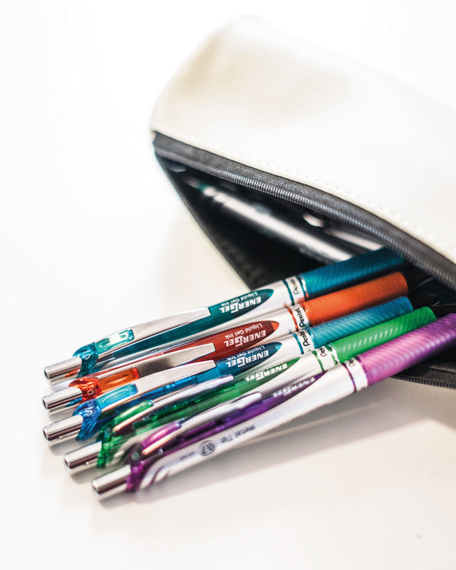 Pentel EnerGel Xm RT – Tintenroller, schnell trocknend, 0,7 mm, schwarz