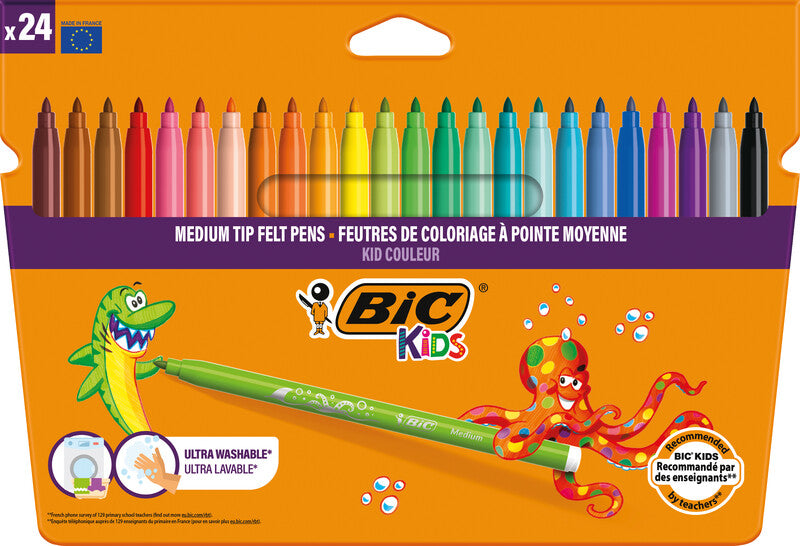 BIC Filzstifte, Strichbreite 0,8 mm, 24 Farben