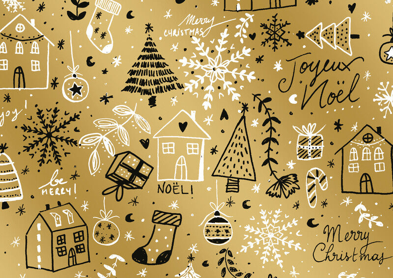 Braun + company Geschenkpapier Rolle – Weihnachten – gestrichenes Papier, recyclingfähig – 70 cm × 2 m