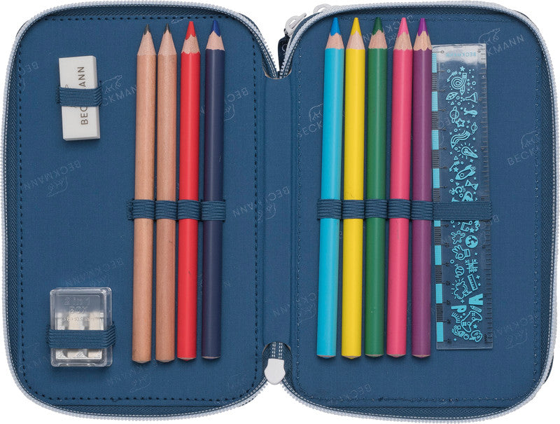 Beckmann Classic Etui Triple, gefüllt – Space Mission – Kunststoff – 13,0 × 20,5 × 7,0 cm