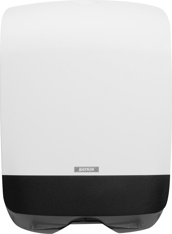 Katrin Inclusive Mini Falthandtuchspender Kunststoff Weiss – für Falthandtücher 210 mm – 248 × 350 × 114 mm