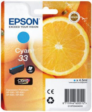 Epson Tintenpatrone 33, Cyan