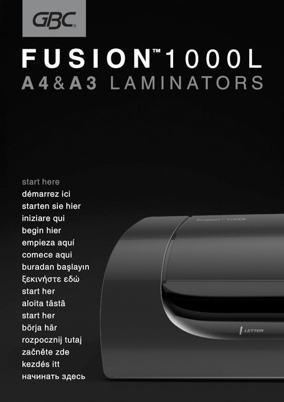 GBC Fusion 1000L Laminiergerät A4 – 2-Rollen, 75 µm, Kaltlamination, 5 Min. Aufheizzeit, 330 mm/min, Schwarz