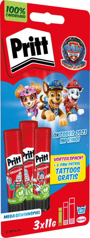 Pritt Klebestift – Stift, permanent, transparent, lösemittelfrei, auswaschbar, 11 g, für Papier, Karton, Fotos