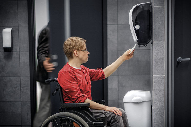 Katrin Handtuchrollenspender Inclusive System weiss – für Handtuchrollen mit Hülse – 335 × 403 × 216 mm