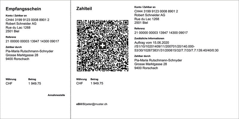 Simplex simfacture Formular – Swiss QR Recycling, für QR-Rechnung, A4