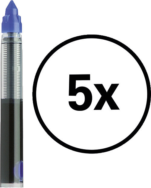 Schneider Schreibgeräte Schneider Universal-Rollerpatronen 852 für Breeze, Base Ball – Blau, geruchsarm, 5 Stk.