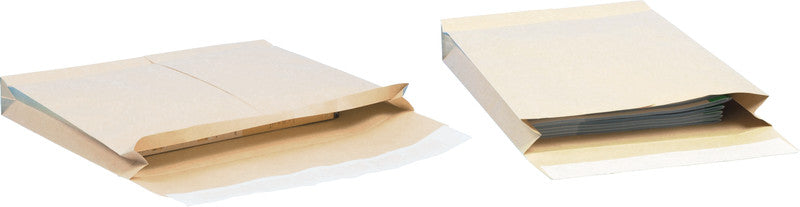 Q-connect Papierversandtasche – 353 × 250 × 40 mm, Seiten- und Bodenfalte, braun, selbstklebend – 100 Stück