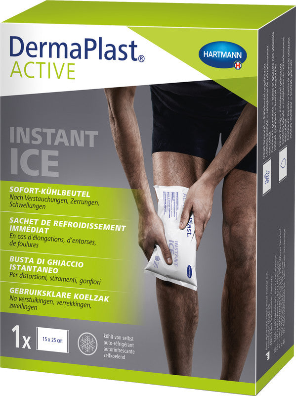 DermaPlast Active Sofort-Kühlbeutel – 150 × 250 mm, weiss, mit Vlies-Schutzhülle