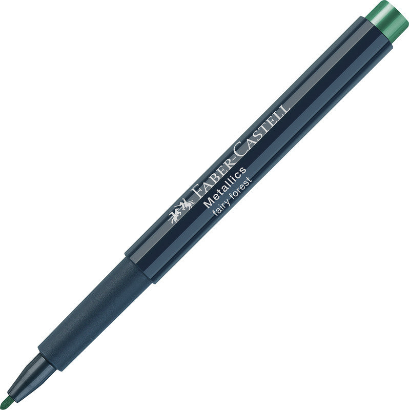 Faber-Castell Non-Permanent Marker Metallic – Rundspitze 1,5 mm – Fairy Forest – trocken abwischbar