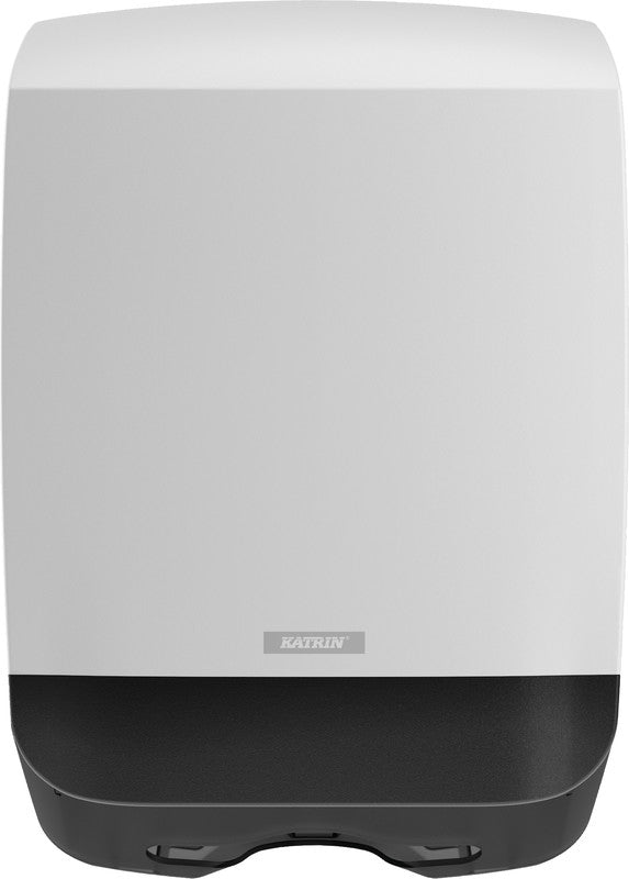 Katrin Falthandtuchspender Inclusive Medium Weiss – für Falthandtücher bis 240 mm, 301 × 445 × 142 mm