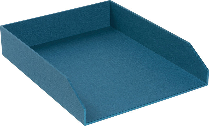 Exacompta Briefkorb – Karton, für A4+, stapelbar, glatt, blaugrün, B 260 × H 130 × T 337 mm