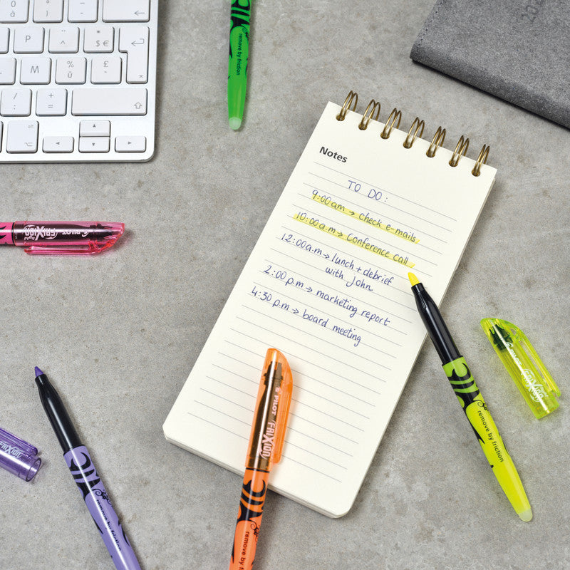 Pilot FriXion Light Textmarker Gelb – Keilspitze, 3,3 mm, radierbar