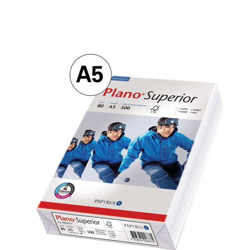 Scaldia Kopierpapier – A5, 80 g/m², hochweiss – für Inkjet/Laser/Kopierer – FSC – 500 Blatt