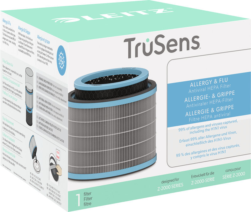 Leitz 3-in-1 Kombifilter – für TruSens Z-2000, Allergie & Grippe (antiviral), schwarz