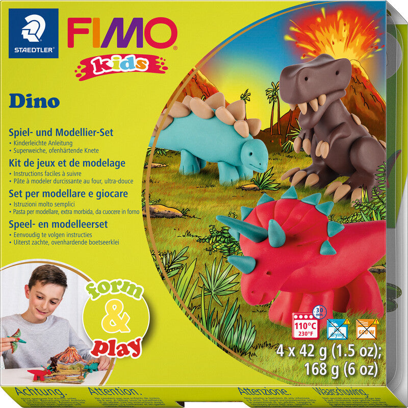 Staedtler Modelliermasse-Set Dino – 4 Blöcke à 42 g