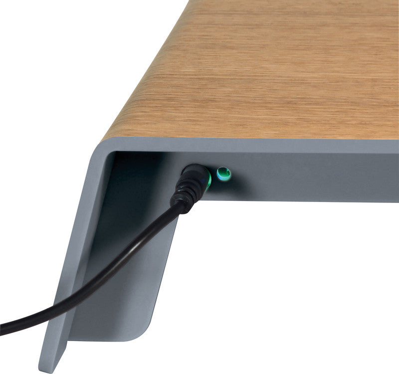 Sigel Smartstyle – Monitorhalterung, 5 kg, Induktionsladefunktion, USB-Anschlüsse, Silber