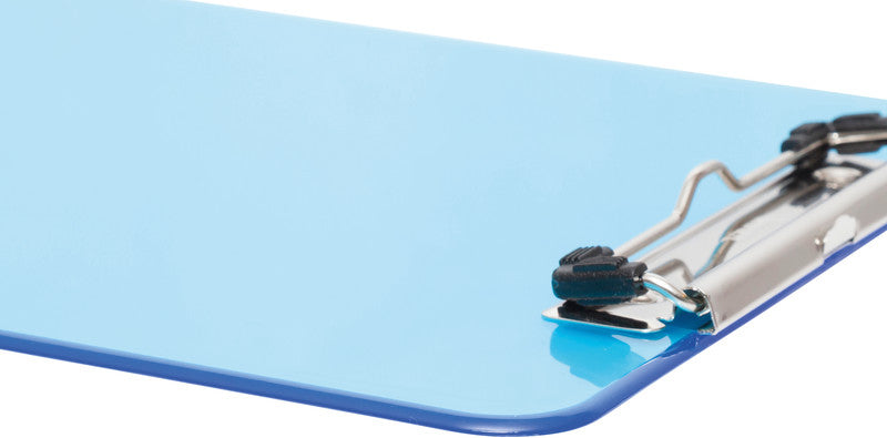 MAUL Klemmbrett A4 – Kunststoff, Aufhängevorrichtung, Blau Transparent