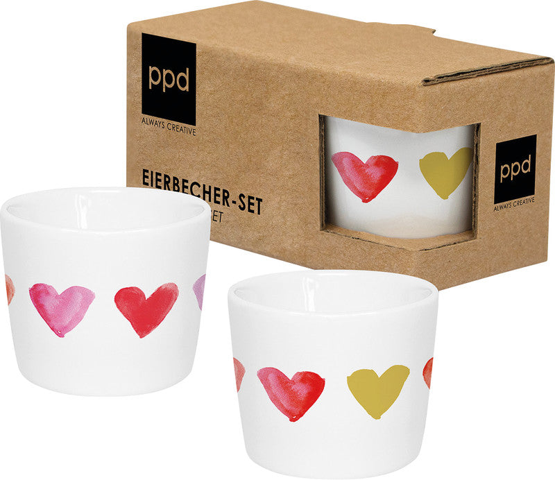 Ppd Eierbecher – Porzellan, Mehrfarbig, Spülmaschinenfest, Nicht Mikrowellengeeignet, 2 Stück