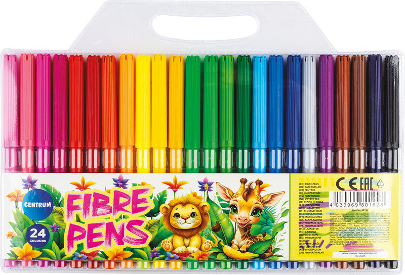 Centrum Zoo Filzstifte – Rundspitze, 24 Farben