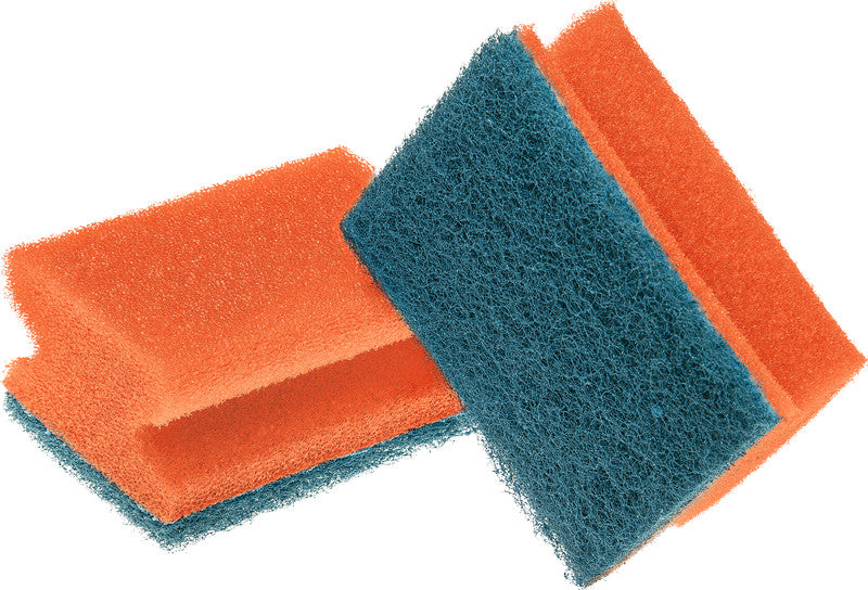 Scotch-Brite Schwamm – Kunststoff, 9 × 7 × 4,5 cm, rot, für Kochgeschirr und Glas, 6 Stk.