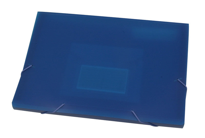 Connect Sammelmappe für A4, Kunststoff, Blau, mit Gummizug