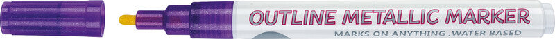Centrum Outline-/Kreativmarker Metallic – Rundspitze 1–3 mm – Mehrfarbig – 12er-Set